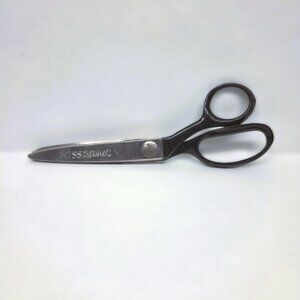 Vintage Wiss Pinking Shears Newark NJ USA Sewing Dressmaking Black Handle 7.5"